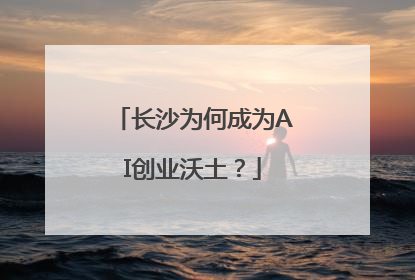 长沙为何成为AI创业沃土？