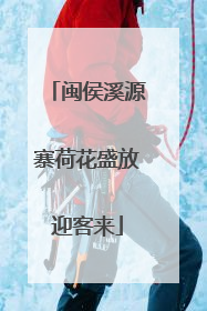 闽侯溪源寨荷花盛放迎客来