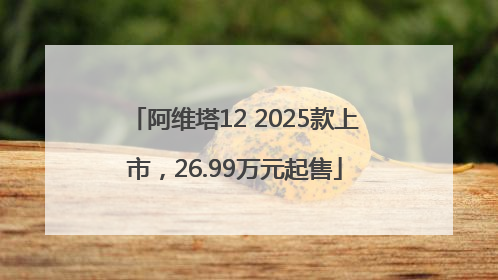 阿维塔12 2025款上市，26.99万元起售