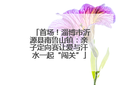 首场！淄博市沂源县南鲁山镇：亲子定向赛让爱与汗水一起“闯关”