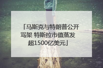 马斯克与特朗普公开骂架 特斯拉市值蒸发超1500亿美元