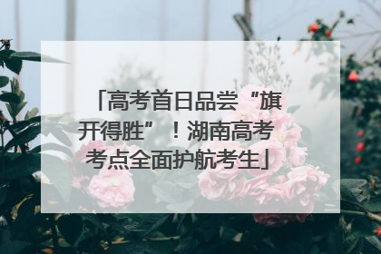 高考首日品尝“旗开得胜”！湖南高考考点全面护航考生