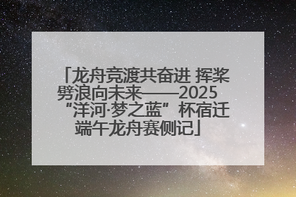 龙舟竞渡共奋进 挥桨劈浪向未来——2025“洋河·梦之蓝”杯宿迁端午龙舟赛侧记