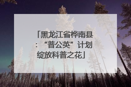 黑龙江省桦南县：“普公英”计划绽放科普之花