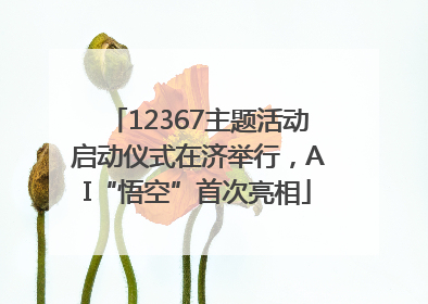 12367主题活动启动仪式在济举行，AI“悟空”首次亮相