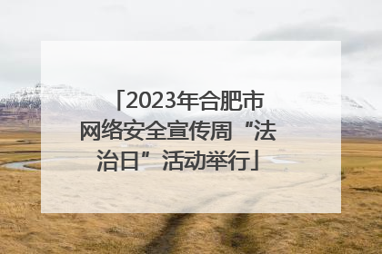 2023年合肥市网络安全宣传周“法治日”活动举行