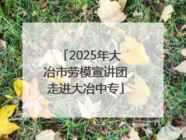 2025年大冶市劳模宣讲团走进大冶中专