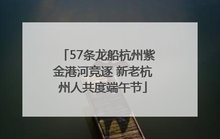 57条龙船杭州紫金港河竞逐 新老杭州人共度端午节